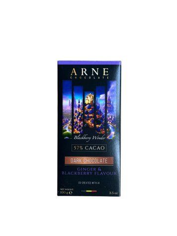 Шоколадка ARNE чорний 57% 100г Імбир та Ожина 5513346 фото